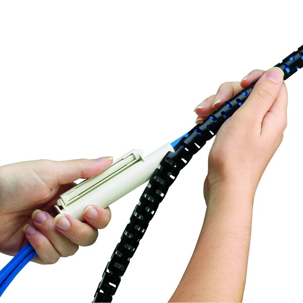 Cable Wrap, 200 ft L, 0.55 in Max Bundle Dia., Natural